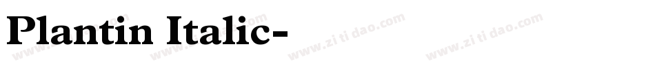 Plantin Italic字体转换